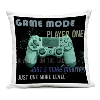 Stupell Industries Game Mode Player One Controller Outdoor Printed Pillow, Design By Kim Allen