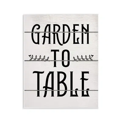 Stupell Industries Garden To Table Wall Plaque Art By Ziwei Li In Black