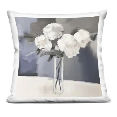 Stupell Industries Gentle Petals  Decorative Printed Throw Pillow Design By Mona Grace In Gray