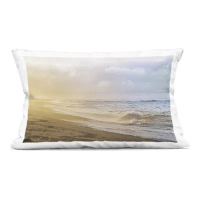 Stupell Industries Gentle Seaside Breeze Decorative Printed Throw Pillow, Design By Marcus Prime In Orange