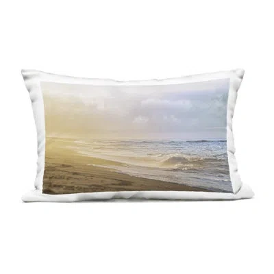 Stupell Industries Gentle Seaside Breeze Outdoor Printed Pillow, Design By Marcus Prime In Orange