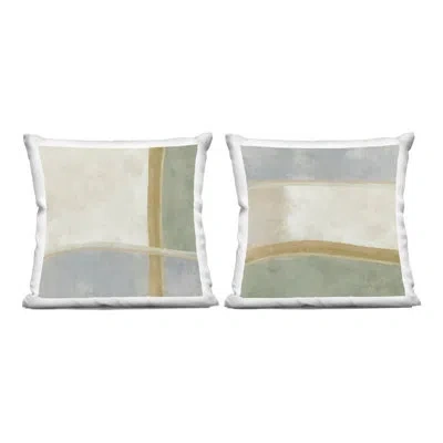 Stupell Industries Geometric Boxes In Earth Tones 2 Piece Decorative Printed Throw Pillow Set Design By J:l Design In Beige