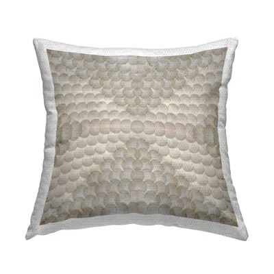 Stupell Industries Geometric Indoor/outdoor Throw Pillow In Tan