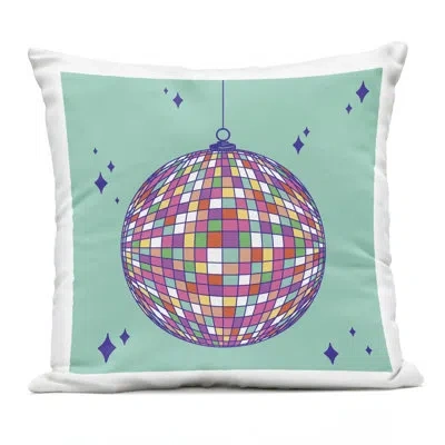 Stupell Industries Geometric Modern Disco Ball Design By Sazerelli Designs Outdoor Printed Pillow In Green