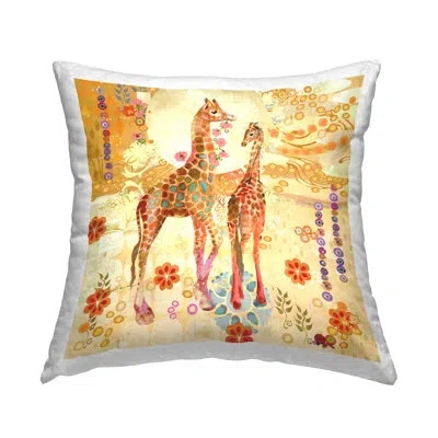 Stupell Industries Geometric Polyester Throw Pillow In Tan