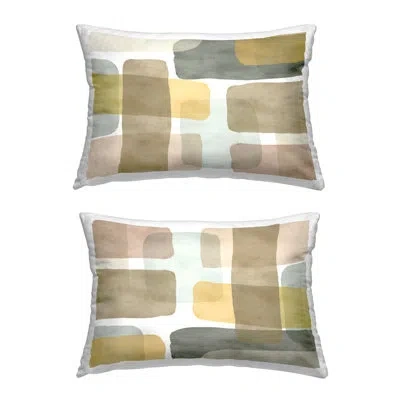 Stupell Industries Geometric Polyester Throw Pillow In Tan