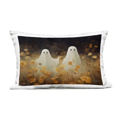 Stupell Industries Ghosts In Autumn Meadow Outdoor Printed Pillow, Design By Creative Studio In Brown Ghosts In Poppy Field