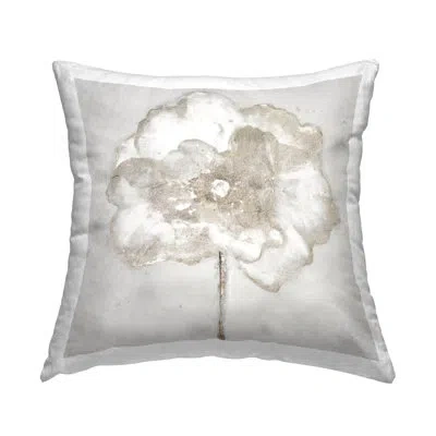 Stupell Industries Gilded Flower Blossoms Decorative Printed Throw Pillow Design By Patricia Pinto In Beige