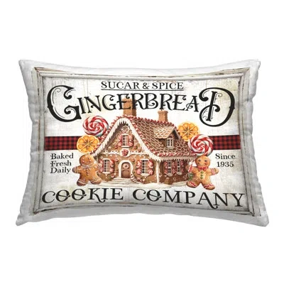 Stupell Industries Gingerbread Vintage Sign Decorative Printed Throw Pillow By Creatif Belle In Brown