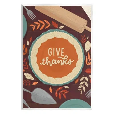 Stupell Industries Give Thanks Kitchen Utensils At-212 In Wall Plaque