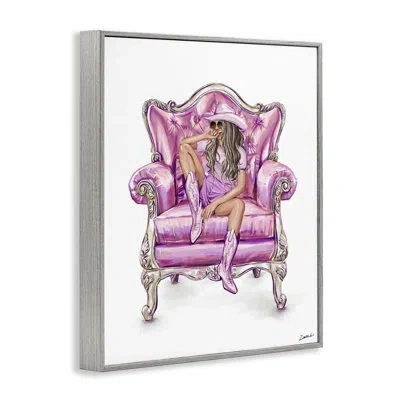 Stupell Industries Glam And Comfortable Chair Framed Giclee, Design By Ziwei Li In Farmhouse Gray Framed Giclee