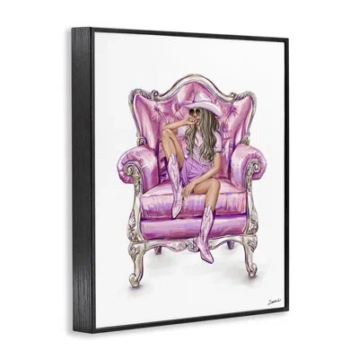Stupell Industries Glam And Comfortable Chair Framed Giclee, Design By Ziwei Li In Pink