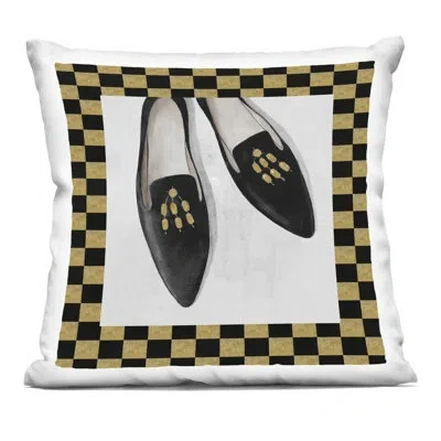 Stupell Industries Glam Black Flats Decorative Printed Throw Pillow, Design By Lorenzo Collective, 18 X 7 X 18