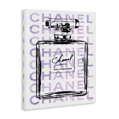 Stupell Industries Glam Black Purple Perfume Bottle Designer Cosmetic