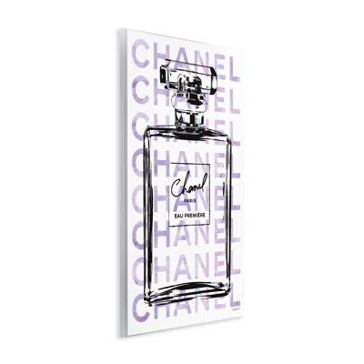 Stupell Industries Glam Black Purple Perfume Bottle Designer Cosmetic