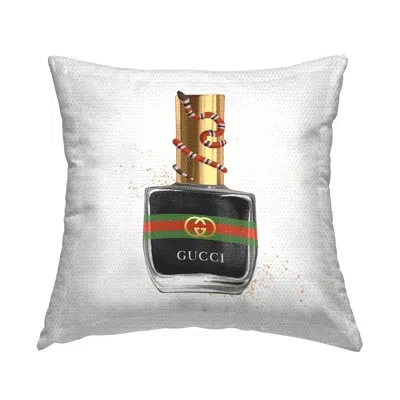 Stupell Industries Glam Brand Fashion Nail Polish Outdoor Printed Pillow By Ziwei Li