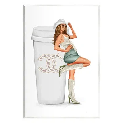 Stupell Industries Glam Cowgirl Fashion Coffee Cup By Ziwei Li In Mdf