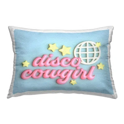 Stupell Industries Glam Disco Cowgirl Outdoor Printed Pillow By Ziwei Li In Blue