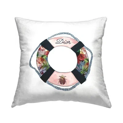 Stupell Industries Glam Fashion Brand Stylish Beach Life Ring Printed Throw Pillow By Amelia Noyes