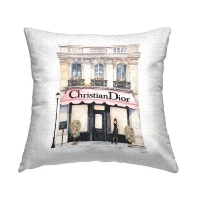 Stupell Industries Glam Fashion Storefront Outdoor Printed Pillow By Amanda Greenwood