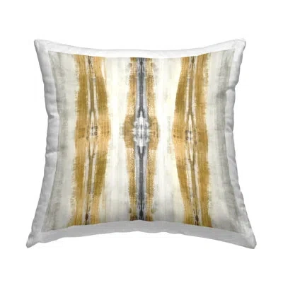 Stupell Industries Glam Ikat Trio Pattern Printed Throw Pillow By Ellie Roberts In Beige