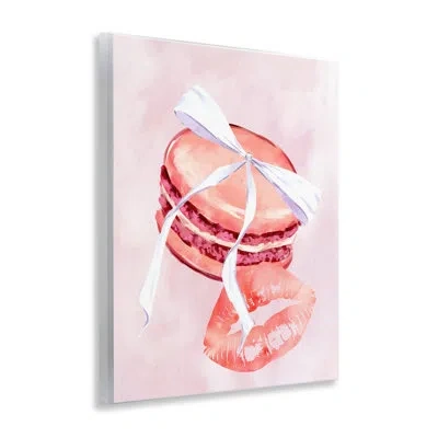 Stupell Industries Glam Macaron Dessert Wall Plaque Art By Ziwei Li In Pink