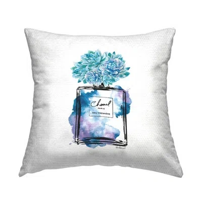 Stupell Industries Glam Perfume Watercolor Splash Outdoor Printed Pillow By Amanda Greenwood