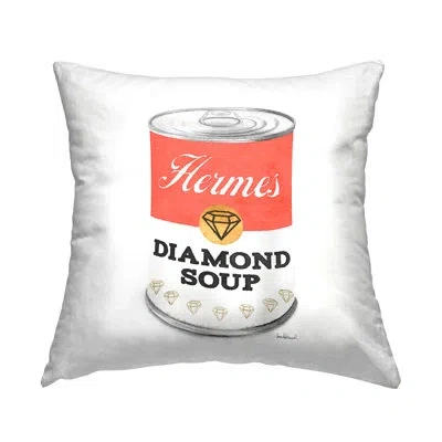 Stupell Industries Glam Pop Condensed Soup Can Red Fashion Designer Decorative Printed Throw Pillow By Amanda Greenwood