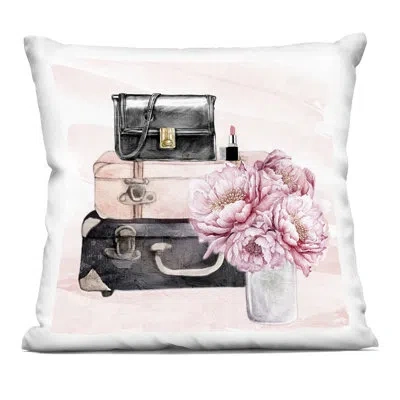 Stupell Industries Glam Time Stacked Bags Decorative Printed Throw Pillow, Design By Kim Allen In Black