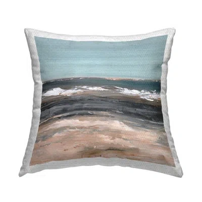 Stupell Industries Gloomy Traditional Beach Outdoor Printed Pillow By Ethan Harper In Tan