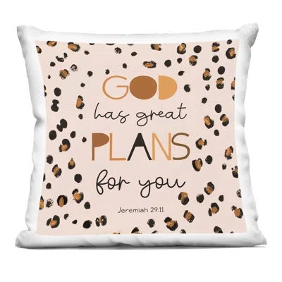 Stupell Industries God Has Plans For You Decorative Printed Throw Pillow, Design By Patricia Pinto, 18 X 7 X 18 In Pink