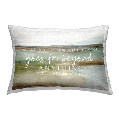 Stupell Industries God's Intentions Proverb Outdoor Printed Pillow By Sara G. Designs In Beige