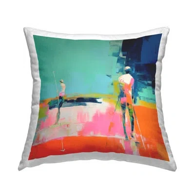 Stupell Industries Golf Course View Decorative Printed Throw Pillow Design By Irena Orlov In Green
