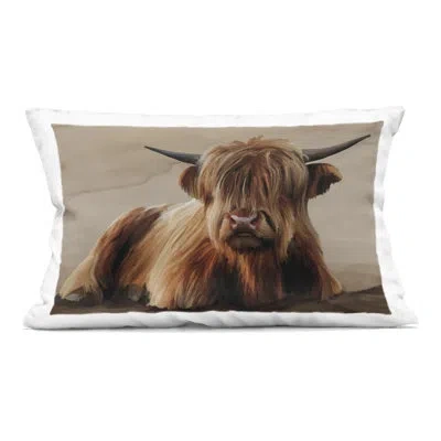Stupell Industries Got My Hair Done Cattle Decorative Printed Throw Pillow, Design By Renel Peters, 14 X 7 X 20 In Brown