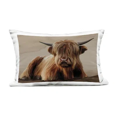 Stupell Industries Got My Hair Done Cattle Outdoor Printed Pillow, Design By Renel Peters, 14 X 7 X 20 In Brown
