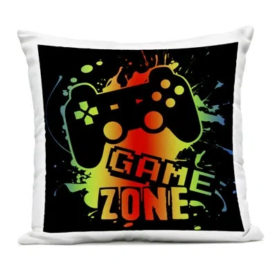 Stupell Industries Gradient Gaming Zone Outdoor Printed Pillow, Design By Marcus Prime In Black