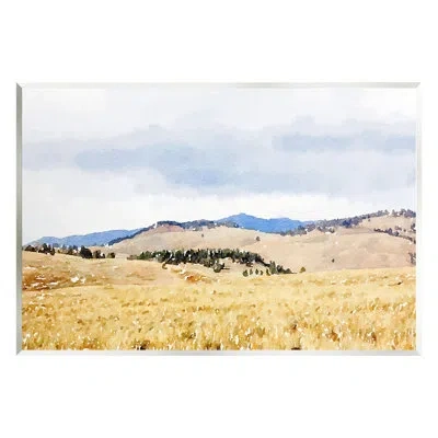 Stupell Industries Grassy Plateau Vasty Countryside Floater Canvas Wall Art By Emily Navas In Wood