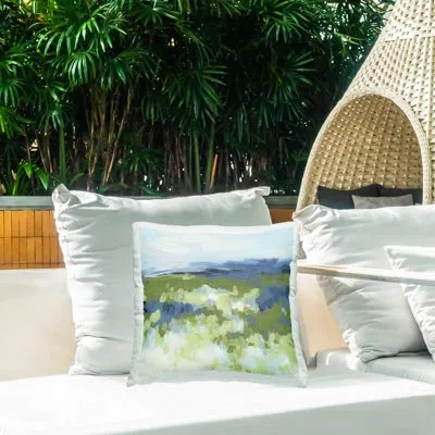 Stupell Industries Green & Blue Nature Printed Outdoor Throw Pillow Design By June Erica Vess