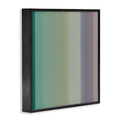 Stupell Industries Green & Purple Gradient Framed Giclee Art By Third & Wall Studios In Midnight Black Framed Giclee