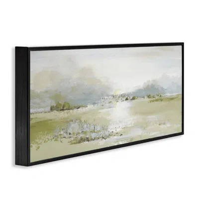 Stupell Industries Green Dunes Abstract Landscape Giclee Art, Design By Patricia Pinto In Midnight Black Framed Giclee