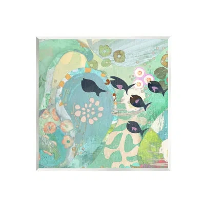 Stupell Industries Green Patterned Fish Collage Canvas Wall Art Design By Evelia Designs