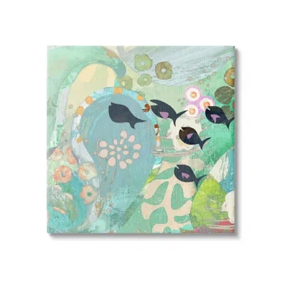 Stupell Industries Green Patterned Fish Collage Canvas Wall Art Design By Evelia Designs