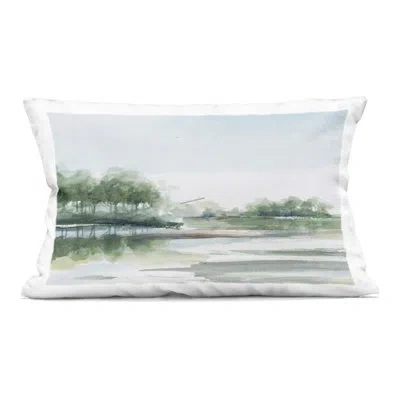 Stupell Industries Green Toned Water Landscape Decorative Printed Throw Pillow Design By Patricia Pinto