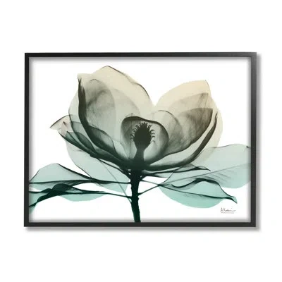 Stupell Industries Green X-ray Flower On Canvas Photograph In Wrapped Canvas