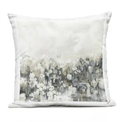 Stupell Industries Grey Speckled Flowers Design By June Erica Vess Outdoor Printed Pillow In Gray