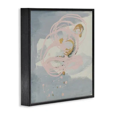 Stupell Industries Grey With Pink Swirl White Framed Giclee Art By Patricia Pinto In Midnight Black Framed Giclee