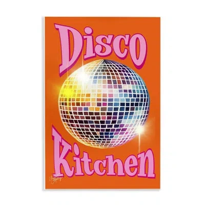 Stupell Industries Groovy Disco Kitchen Wall Plaque Art By Elizabeth Medley In Red