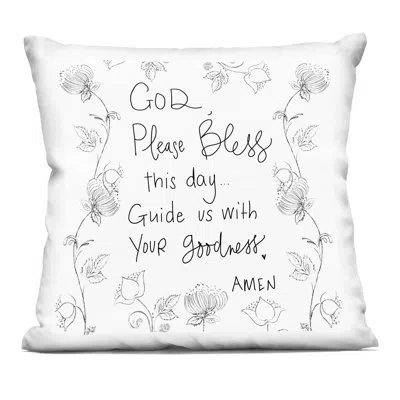 Stupell Industries Guide Us With Your Goodness Decorative Printed Throw Pillow, Design By Patricia Pinto, 18 X 7 X 18 In Black