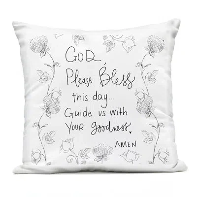 Stupell Industries Guide Us With Your Goodness Outdoor Printed Pillow, Design By Patricia Pinto, 18 X 7 X 18 In Black