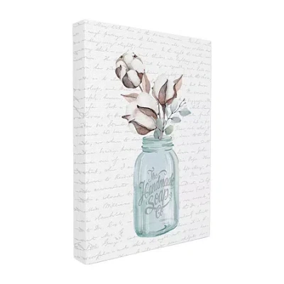 Stupell Industries Handmade Soap Jar Canvas Art In White